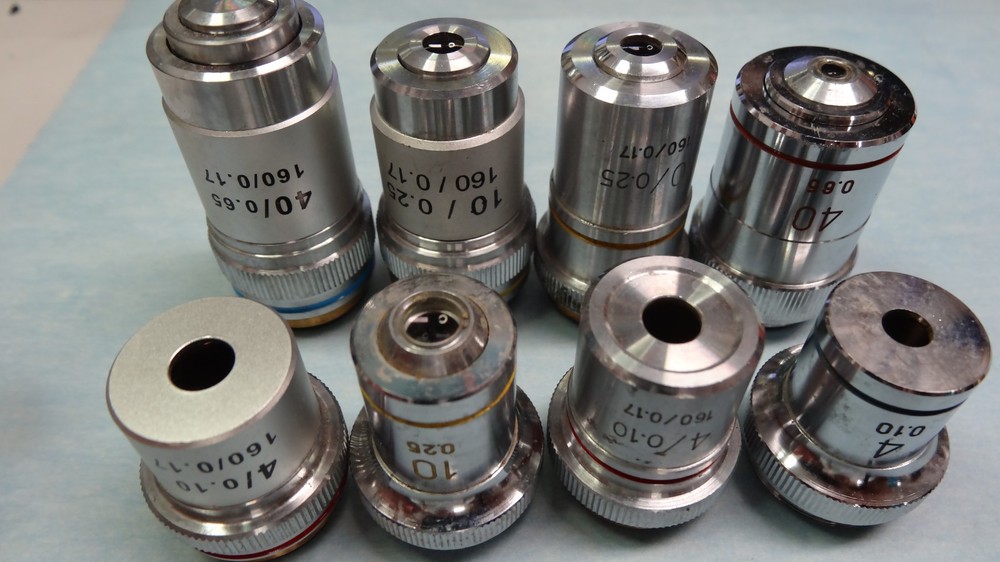 Lot of 8 Microscope Objectives
