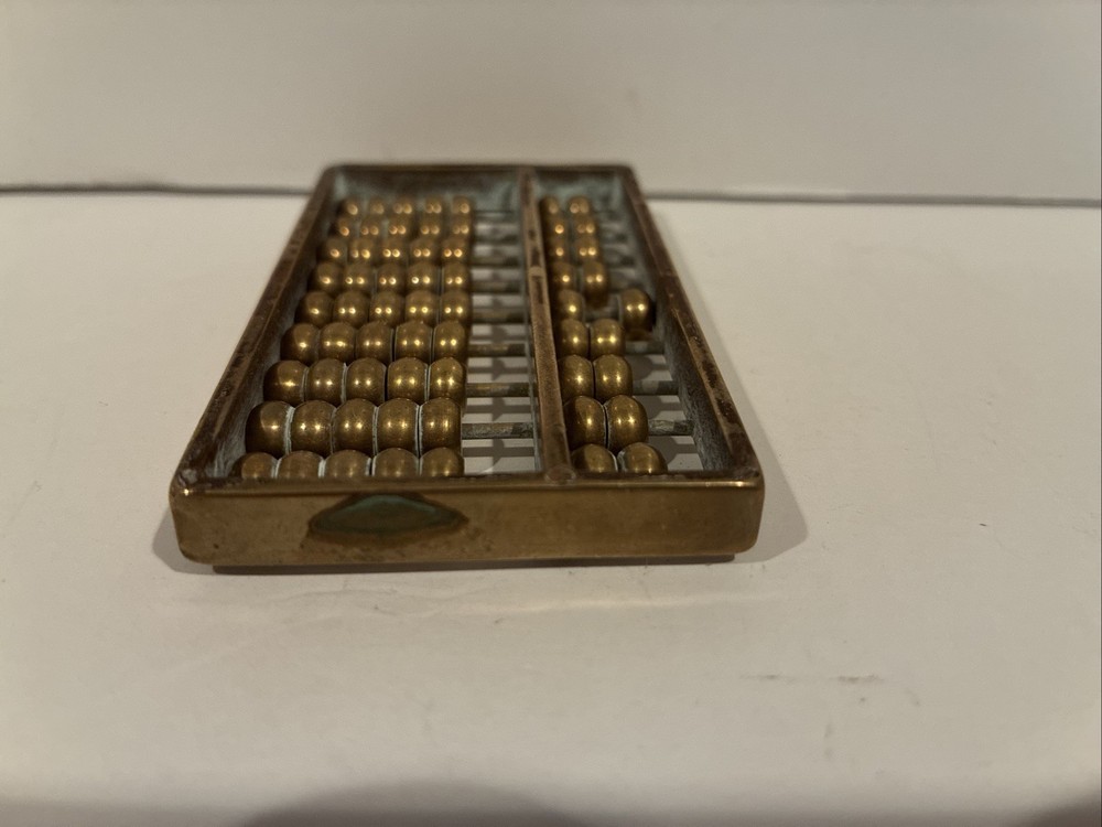 Vintage Mini Brass Abacus 3x2