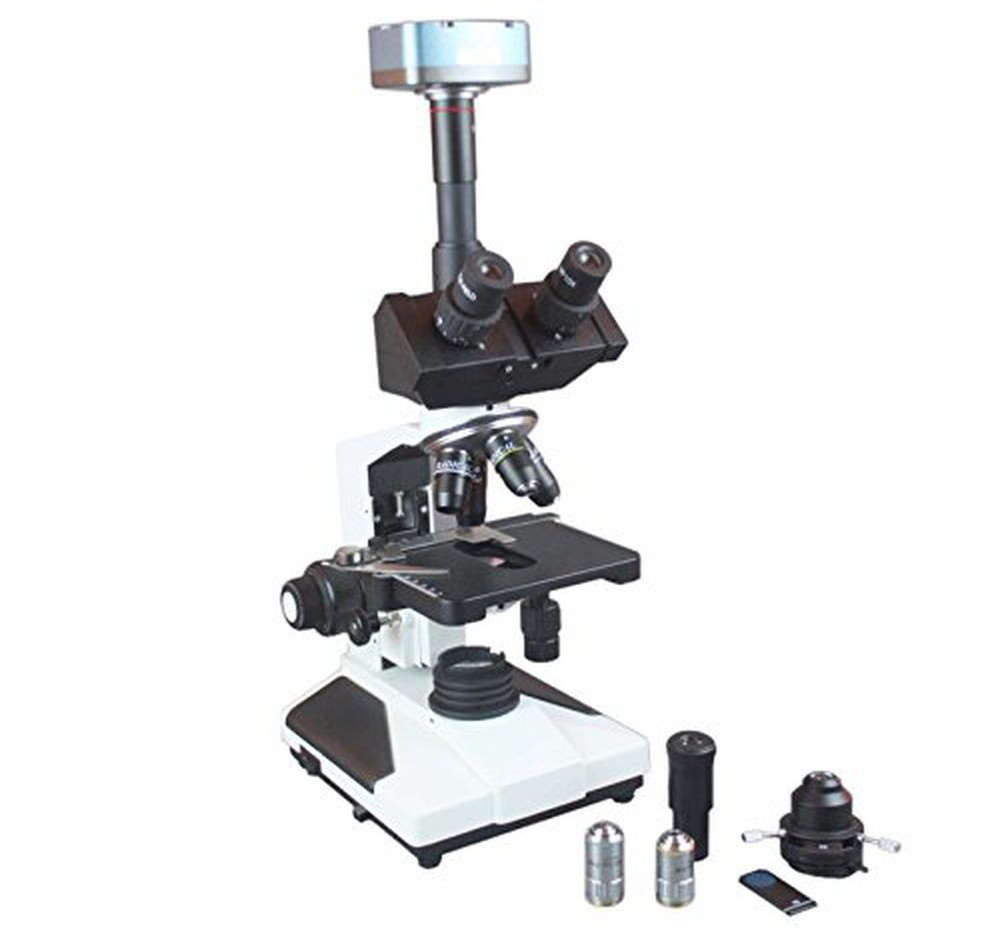 Trinocular Pathology Lab Research Phase Contrast Microscope w 5MP USB camera