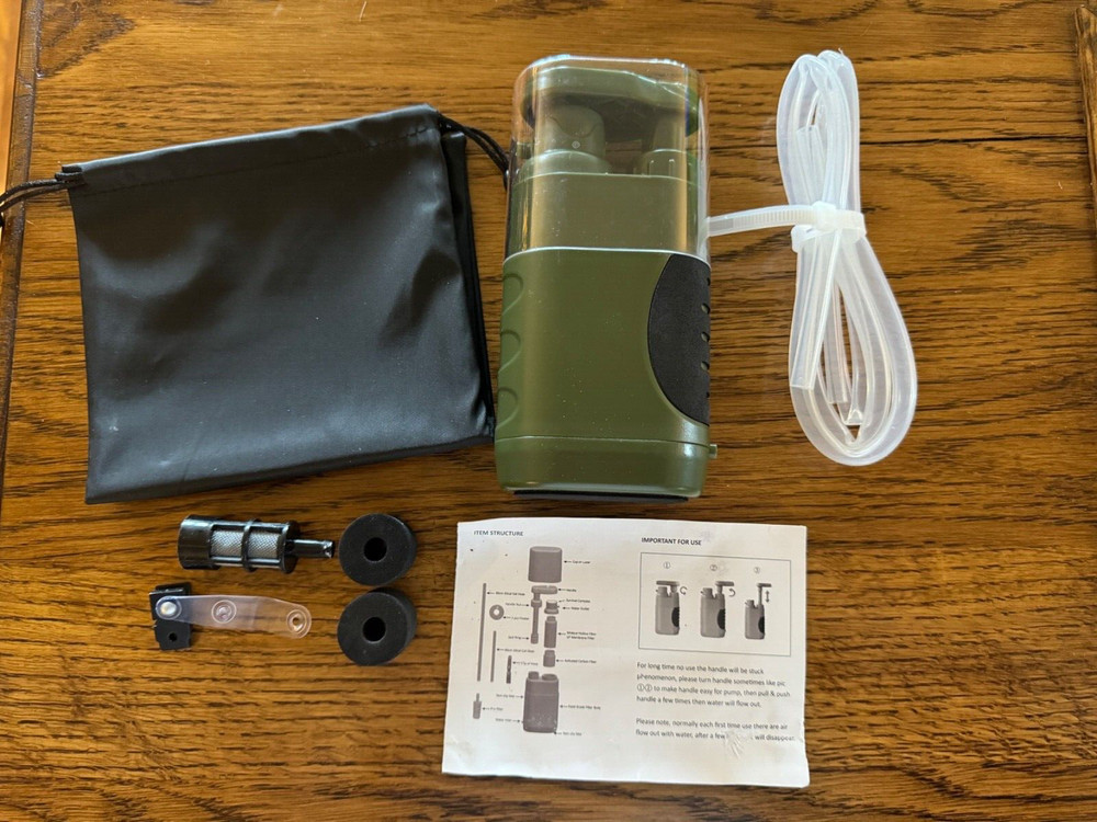 Hiker Microfilter Portable Drinking Pump Water Filter System.  Camping-Hunting…