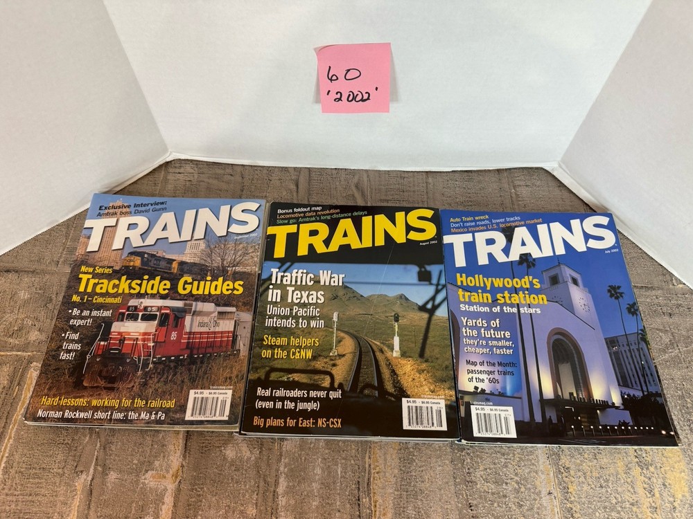 Trains Magazine Bundle #60 Year 2002