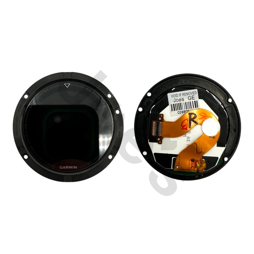 Genuine Garmin Fenix 5 LCD Screen Display Frame Assembly Replacement Black White