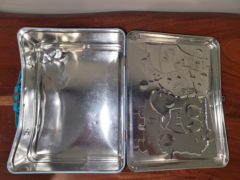 SpongeBob SquarePants & Patrick Bubbles Metal Lunchbox Steel Tin Box FAIR *