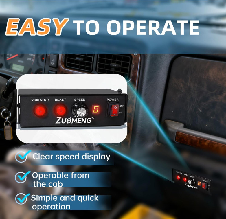 Salt Spreader Speed Controller, 0–9 Speed Levels with Blast Mode, Compatible wit