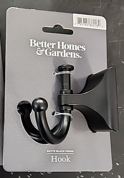 Better Homes & Gardens Eiffel Hook Metal Matte Black