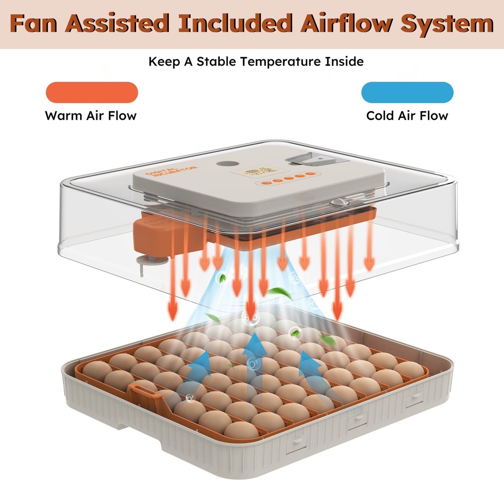 New Automatic Egg Incubators 56 Egg Turning Egg Hatching Temp & Humidity Control
