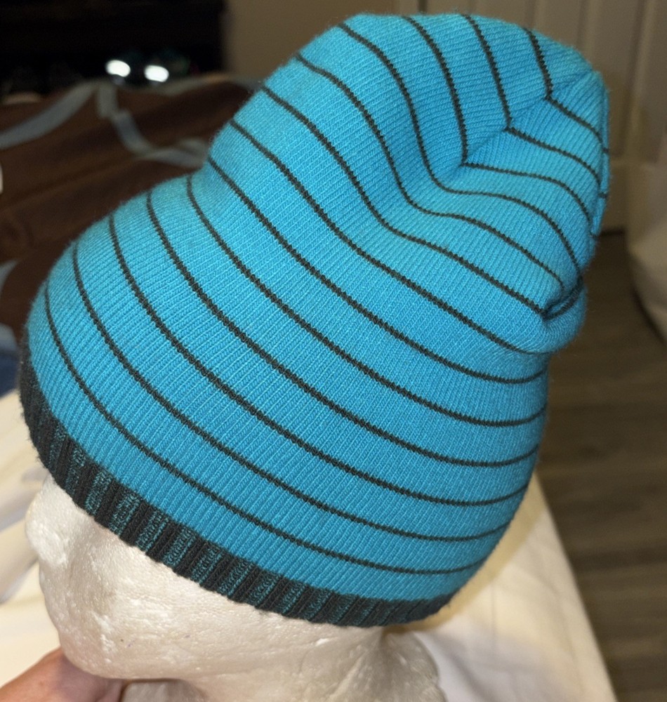 Youth UNDER ARMOR Blue Stripe Beanie Acrylic & Elastane