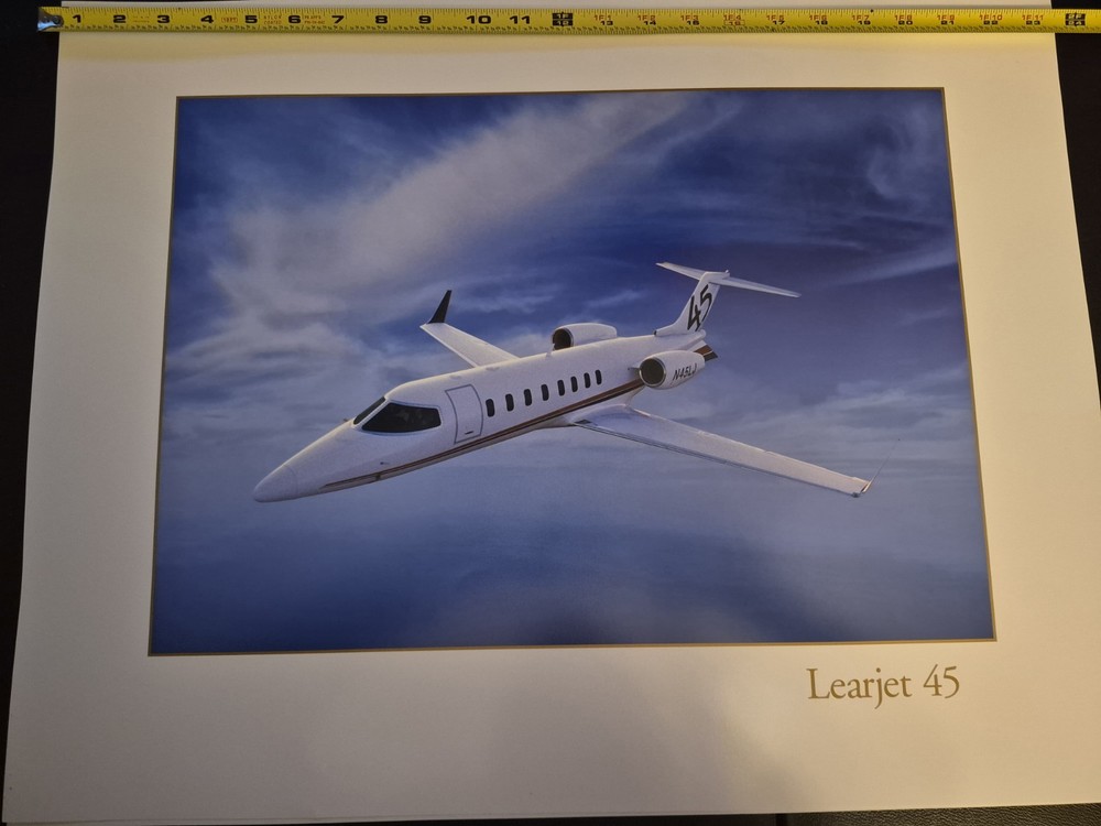 Learjet 45 Color Print Will Be Professionally Packaged
