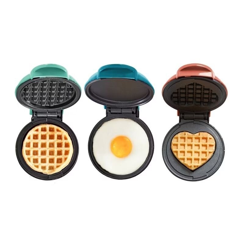Dash Mini Maker 3 Pack - Heart Waffle Regular Waffle & Griddle - Nonstick Cookin