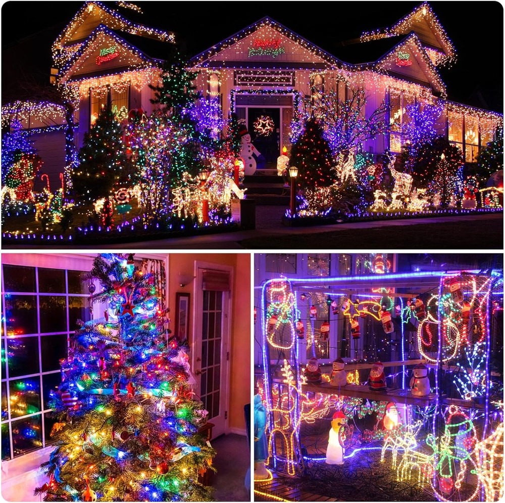 XTF2015 262FT 800 LED Christmas String Lights, 262 FT, Multicolor