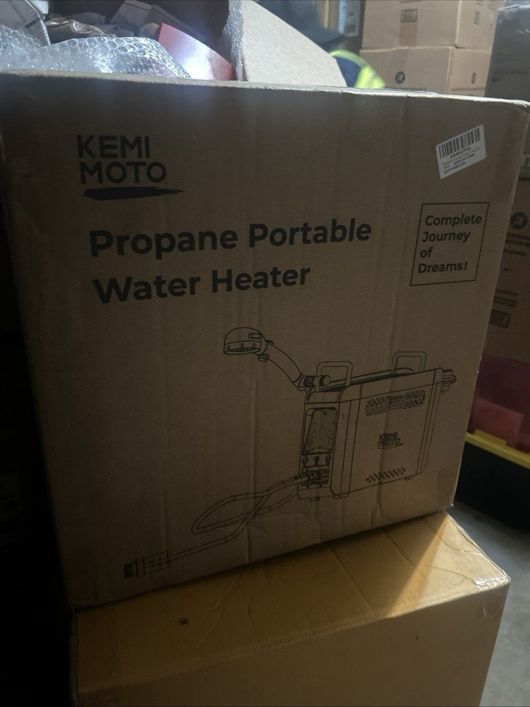 Kemimoto Portable Propane Water Heater with Pump | 20,000 BTU Instant Hot Shower