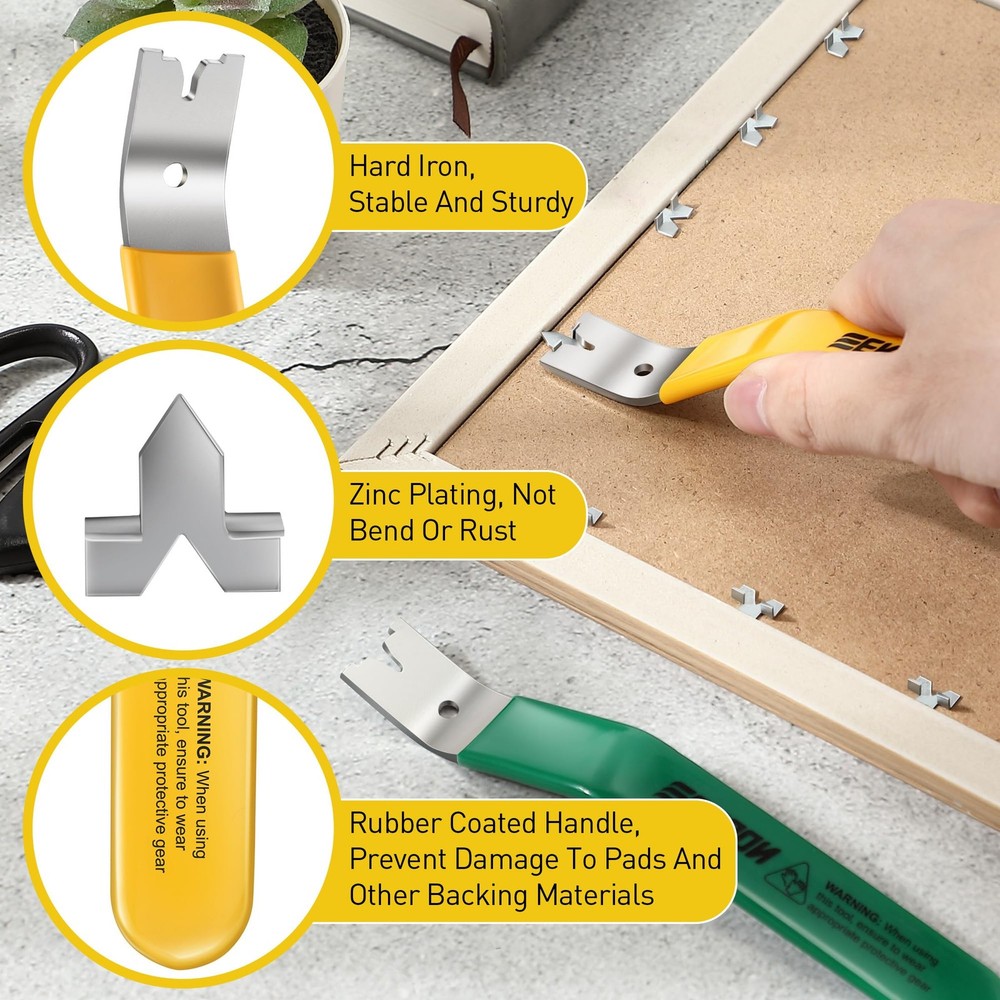 Glazier Point Driver, Glazier Setting Tool 100 Push Points, Glazing Push Point