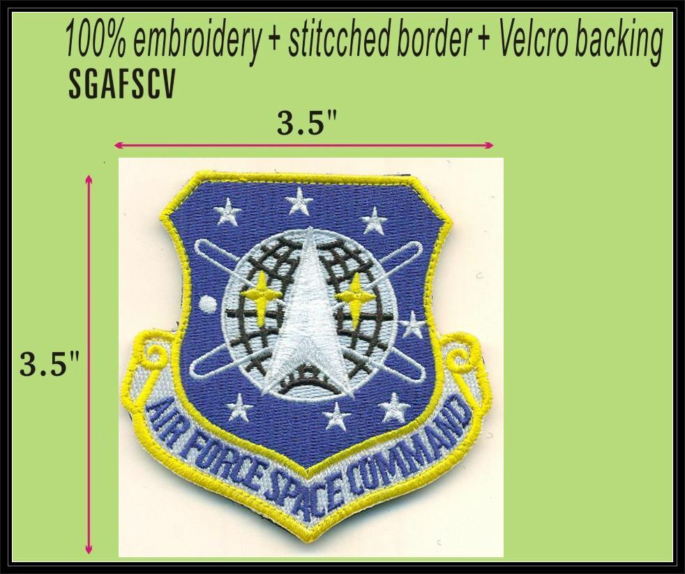 STARGATE AF SPACE COMMAND VEL-KRO PATCH - SGAFSCV