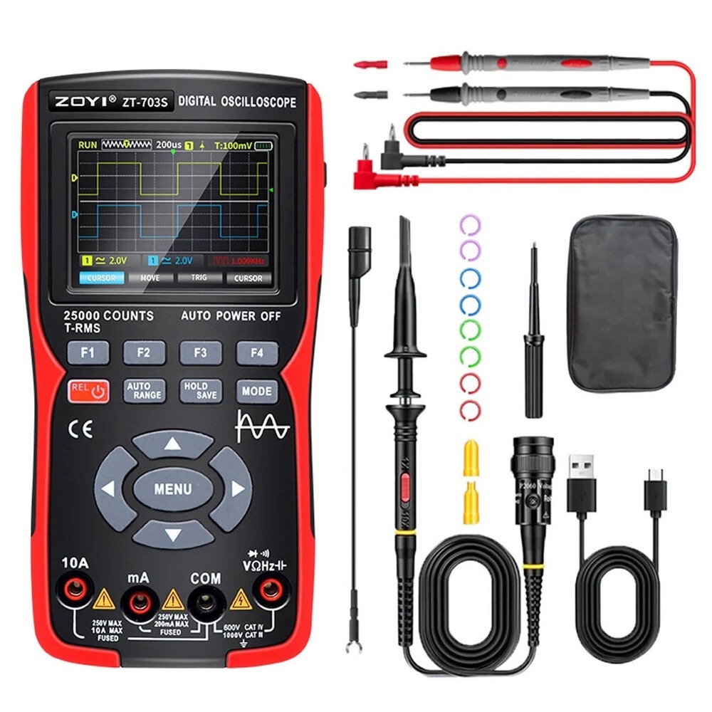 Digital Multimeter 2 Channel Oscilloscope 50MHz Bandwidth 280MS Sampling Rate