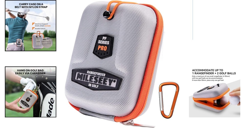 Durable Hard Shell Golf Rangefinder Case - Water and Scratch Resistant Design