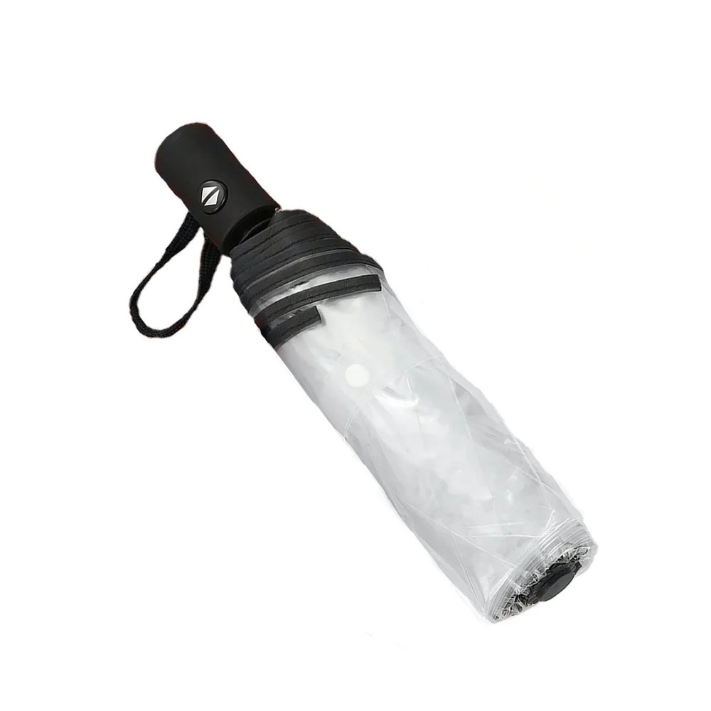 automatic , outdoor triple fold rainproof visual transparent umbrella