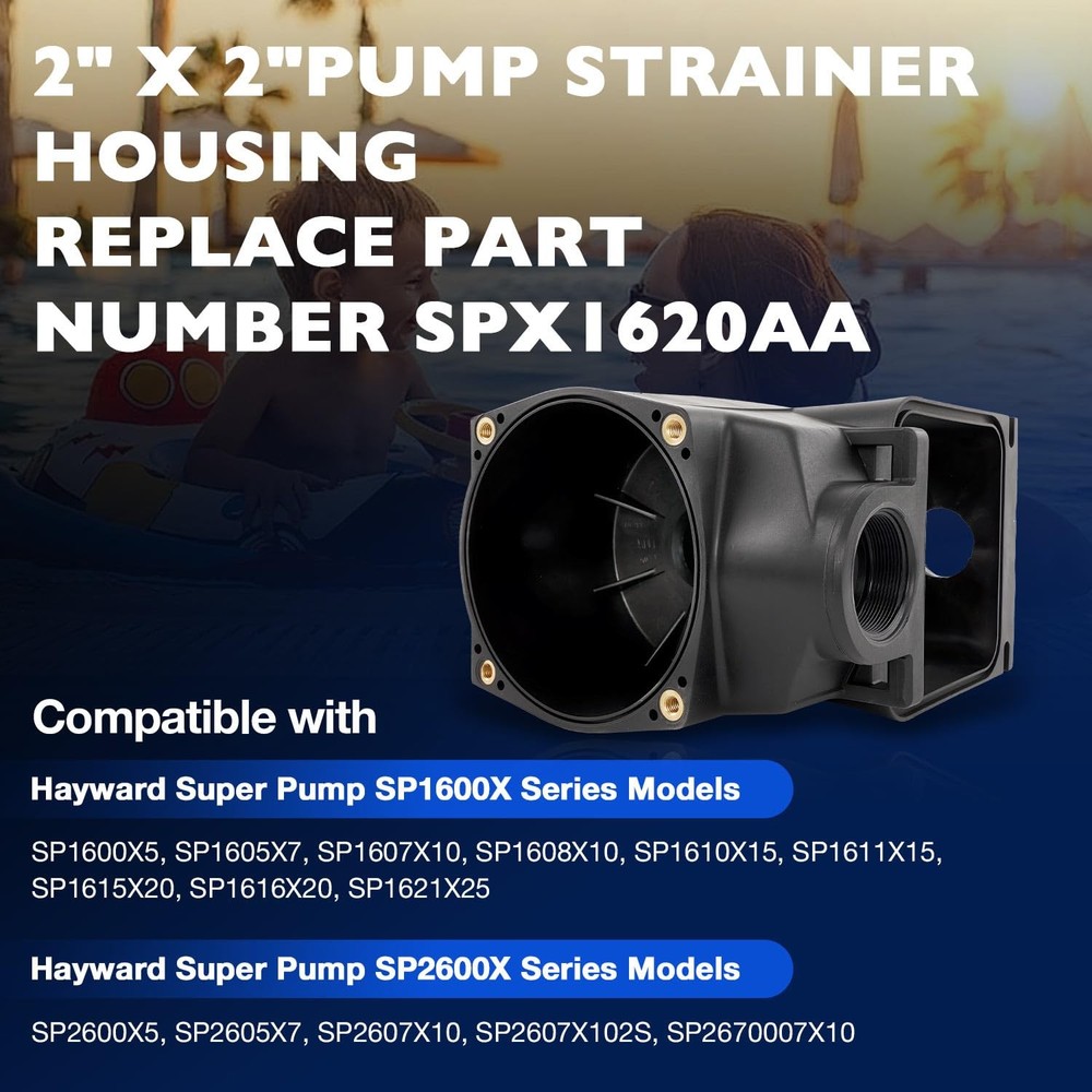 SPX1620AA Pool Pump Strainer Housing, 2" x Replacement Housing...