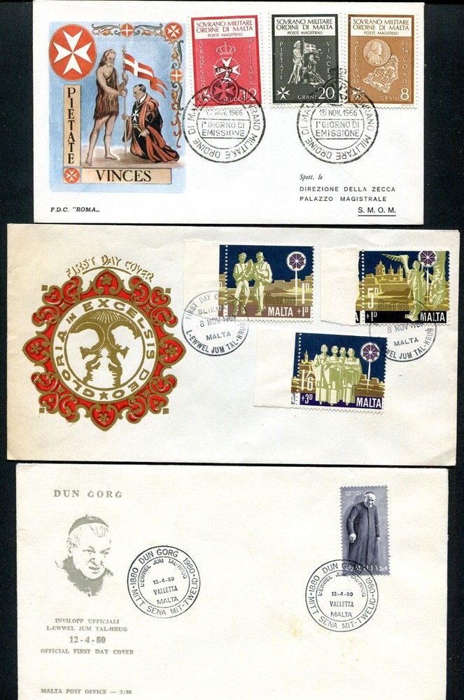 MALTA: (17443) FIRST DAY COVER CANCELS/COVERS