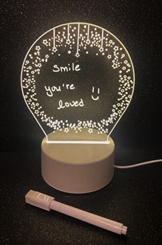 LED customizable message board, erasable writing