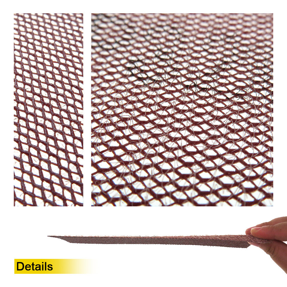 70*198mm Rectangles Grid Sandpaper 80-1000 Grit Hook & Loop Mesh Drywall Sanding
