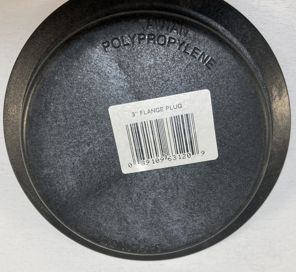 Norwesco 63120 3" Polypropylene Flange Plug