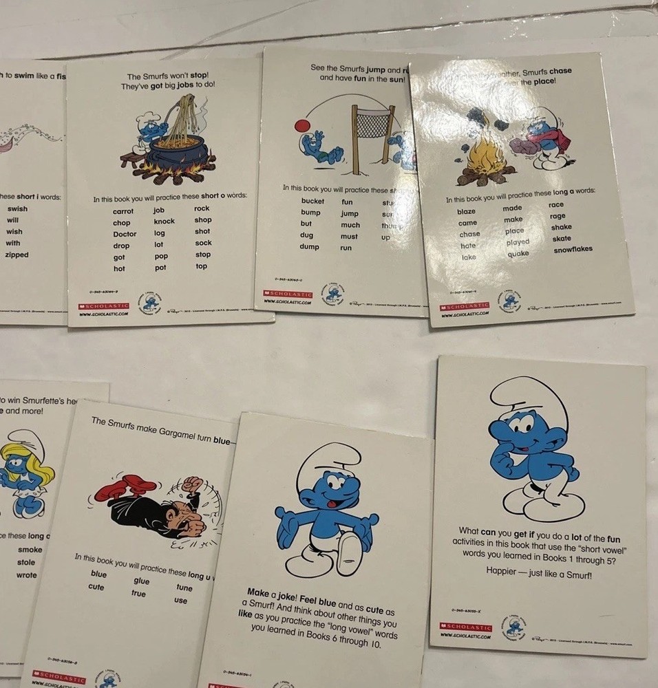 Smurfs Phonics Fun Complete 2013 Peyo 12 Books