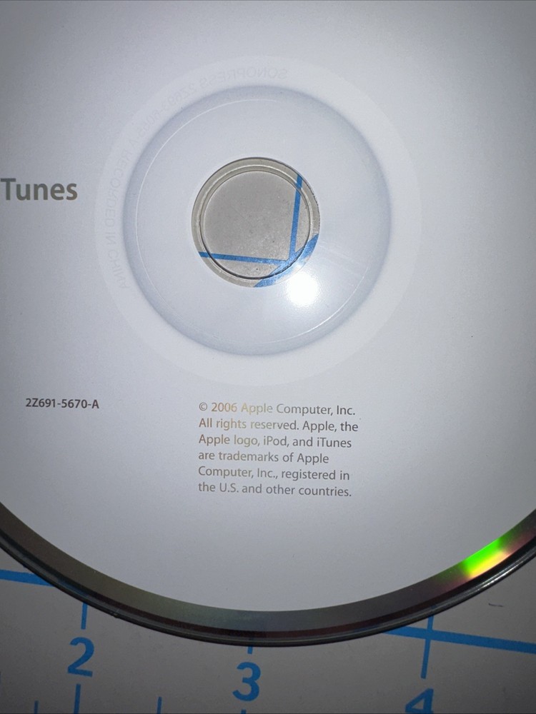 Apple iPod iTunes 2006 Software CD Disc