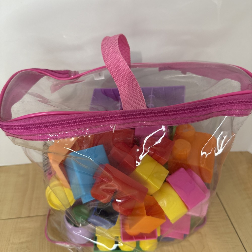 Colorful Plastic Building Blocks Set with Zippered Bag
