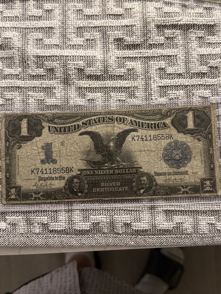 1899 $1 US Large Silver Certificate Black Eagle