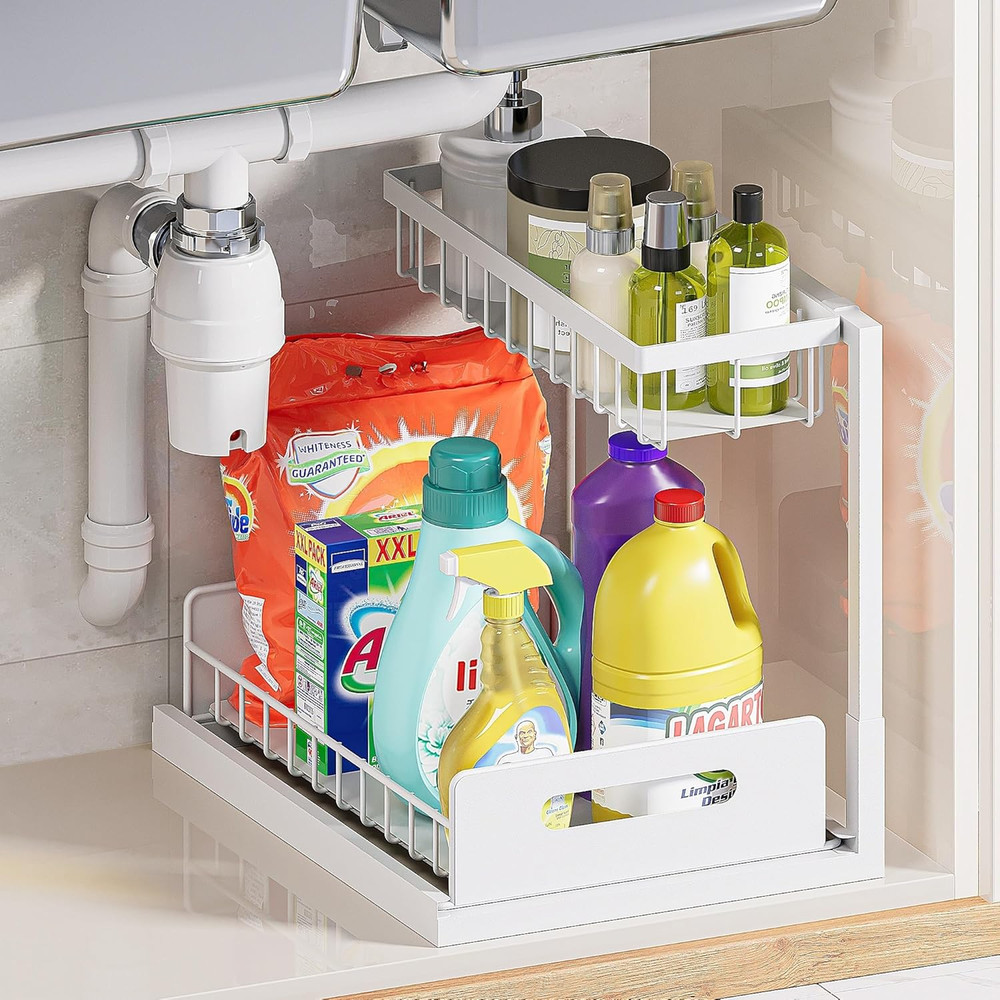 under Sink Organizer and Storage, Slide Out Cabinet Organizer, Pull Out Sink She