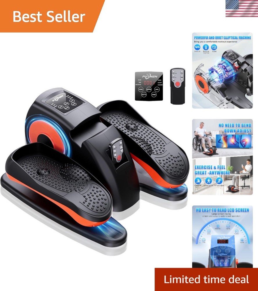 Compact Under Desk Elliptical - LCD Display & Adjustable Resistance for Seniors