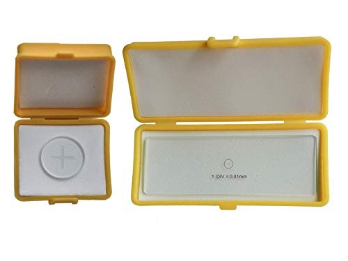 0.1mm High Precision Ocular Micrometer + 0.01mm Stage Micrometer Microscope