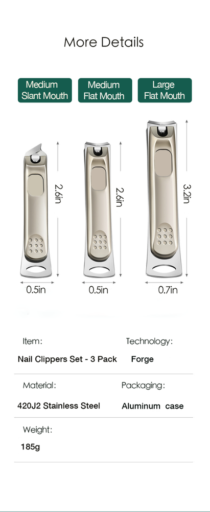 Nail clipper set 3 Pcs