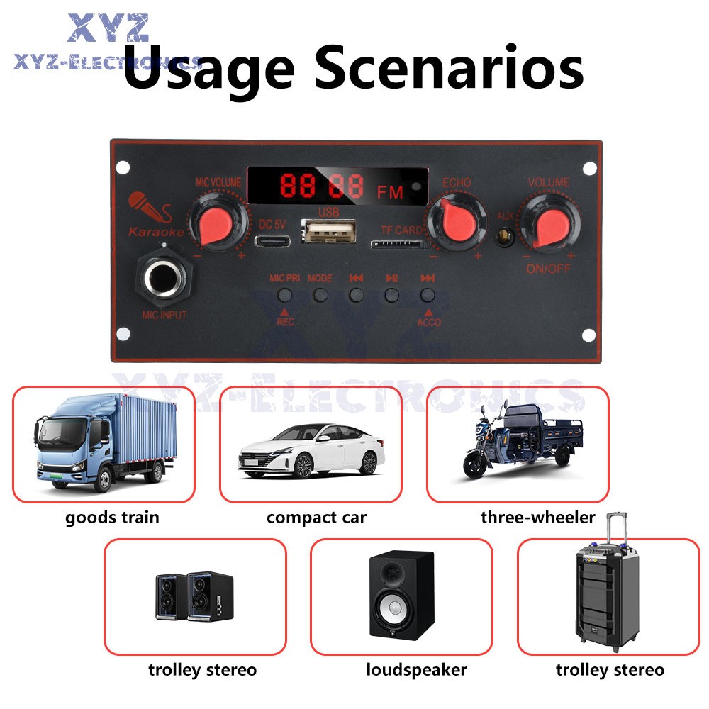 DC 3.7-5V 10W Mono Bluetooth 5.0 Audio Power Amplifier Module MP3 Decoding Board