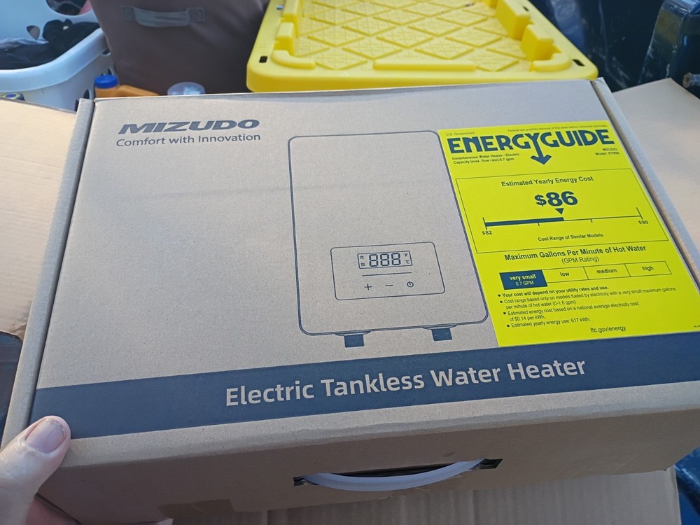 MUZUDO 240V Tankless Hot Water Heater Electric LED Demand ET006