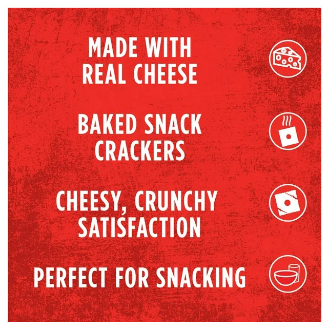 Cheez-It Crunch, Sharp White Cheddar, Baked Crackers, 191g (4 Pack)