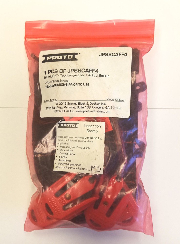 Proto SkyHook Tool Lanyard for 4 Tool Set Up JPSSCAFF4 #WT-9B-D0001