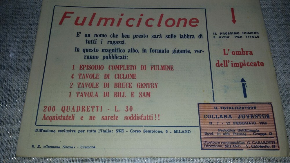 1948 Gim Toro Comic No. 7 ORIGINAL £. 12