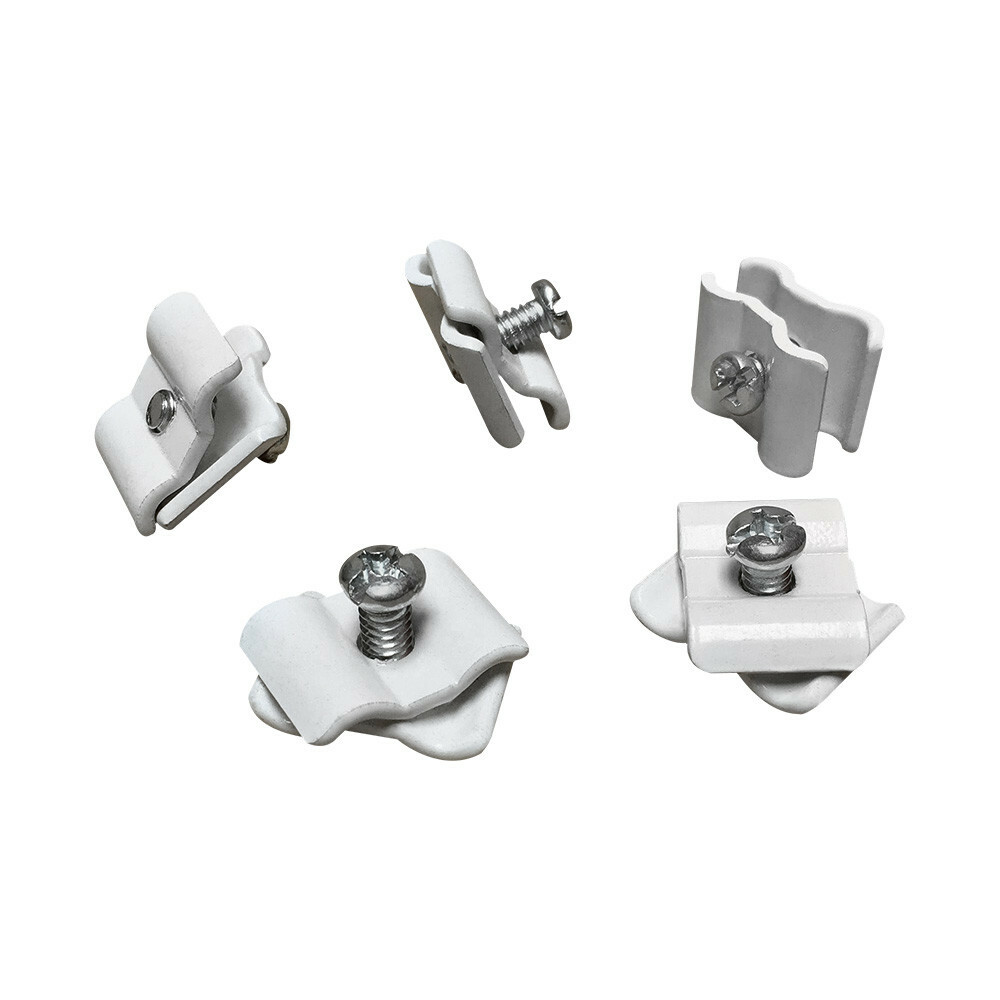 100 Pc WHITE Gridwall Joining Connectors Grid Panel Joiner Clips Joining Clamps