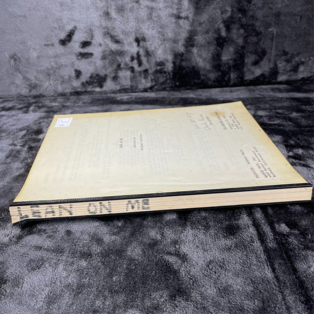 Lean On Me Screenplay Warner Bros 1988 Fifth Revised Draft Michael Schiffer