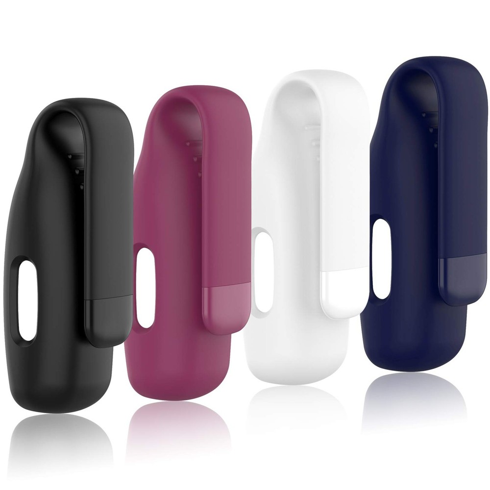 4-Pack Clip Case Compatible with Fitbit Inspire 2/Fitbit Inspire 3, Soft Sili...