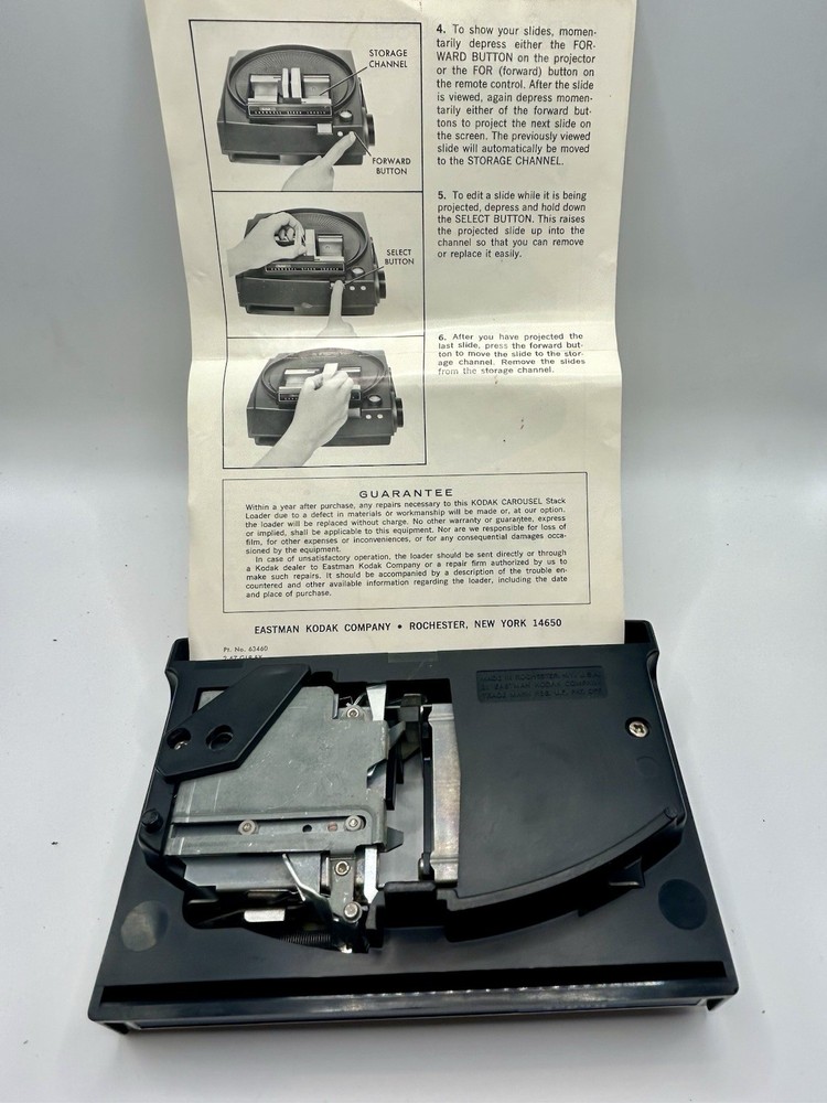 Kodak Carousel Stack Loader Slide Projector Accessory w Box Manual