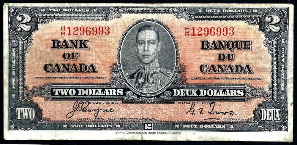 Canada 1937 Two Dollar PK 59c VF