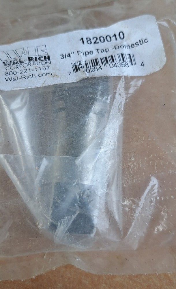 Walrich 1820010 3/4” pipe tap new