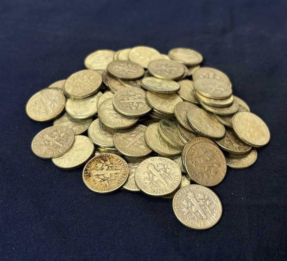 90% Silver Roosevelt Dime Rolls $10 Face 100 Coins