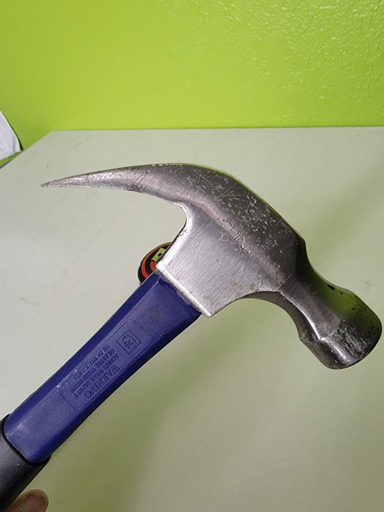 16 Oz Curved Claw Hammer Tool Blue