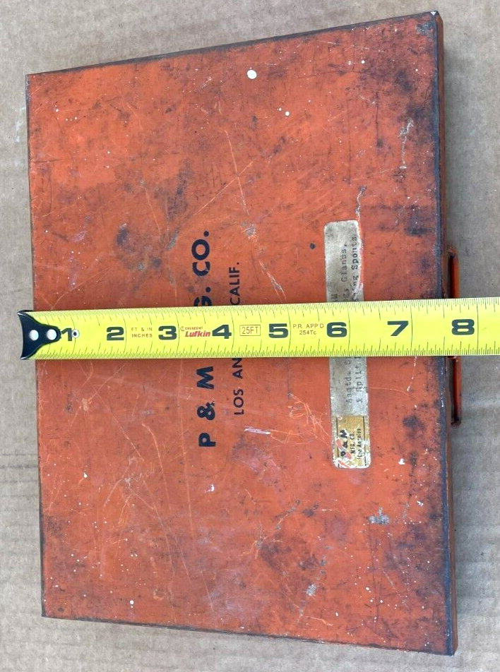 Vintage Metal Toolbox with/ 80 Assorted Washers