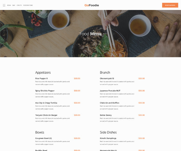 Premium Wordpress Elementor Template Kit Bundle | Food & Drink theme