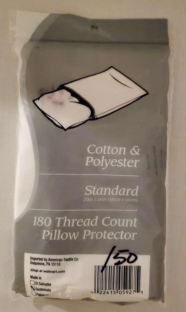New Bedding Basics Cotton Polyester Pillow Protector Standard Size