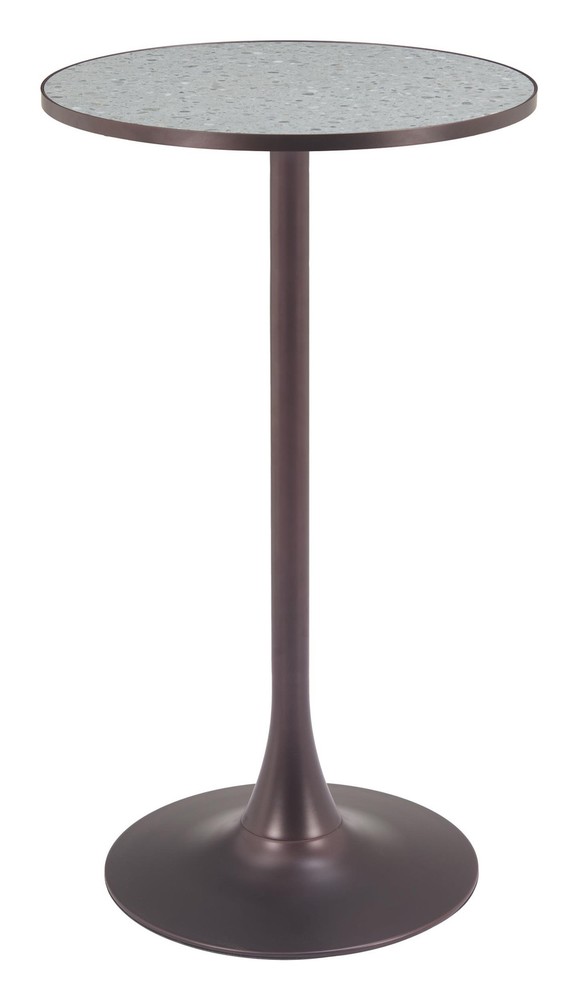 Bite Bar Table Gray & Bronze